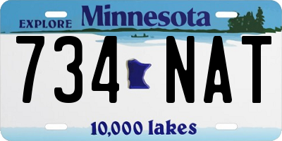 MN license plate 734NAT