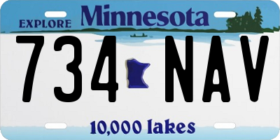 MN license plate 734NAV