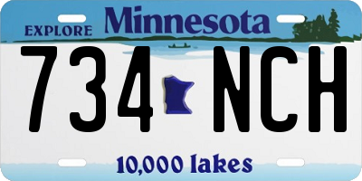 MN license plate 734NCH