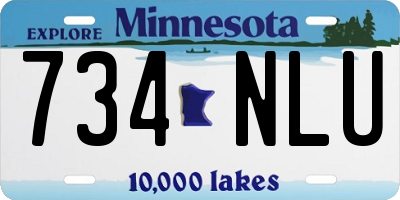 MN license plate 734NLU