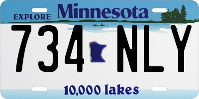 MN license plate 734NLY