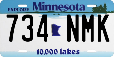 MN license plate 734NMK