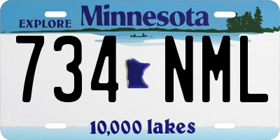 MN license plate 734NML