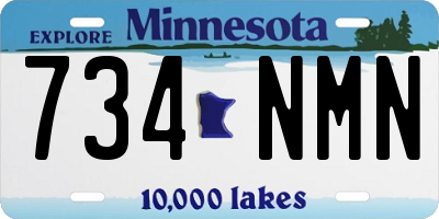 MN license plate 734NMN