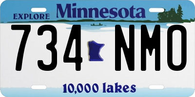 MN license plate 734NMO