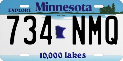 MN license plate 734NMQ