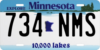 MN license plate 734NMS
