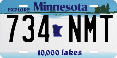 MN license plate 734NMT