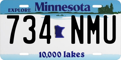 MN license plate 734NMU