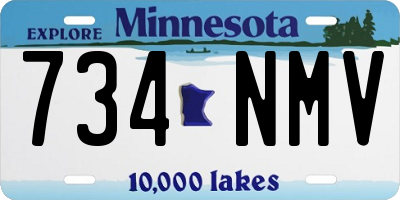 MN license plate 734NMV