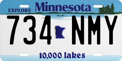MN license plate 734NMY