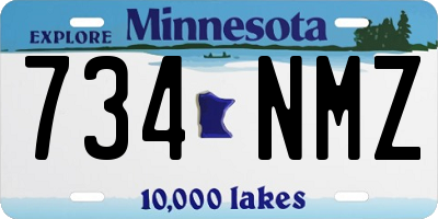 MN license plate 734NMZ