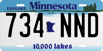 MN license plate 734NND