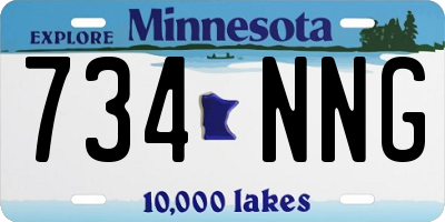 MN license plate 734NNG