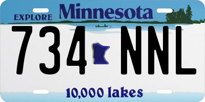 MN license plate 734NNL