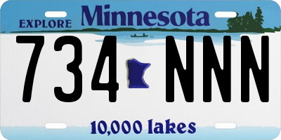 MN license plate 734NNN