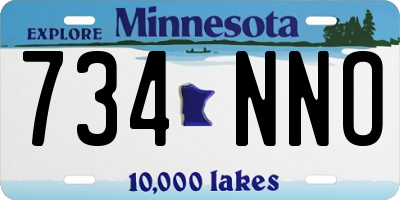 MN license plate 734NNO