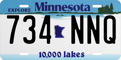 MN license plate 734NNQ