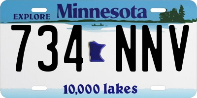 MN license plate 734NNV