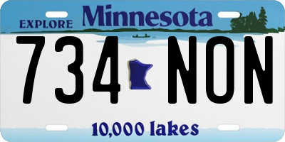 MN license plate 734NON