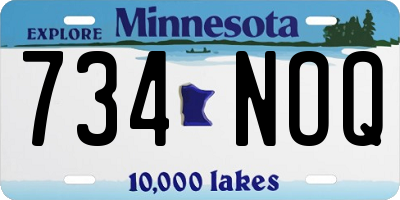 MN license plate 734NOQ