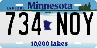 MN license plate 734NOY