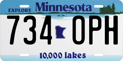 MN license plate 734OPH