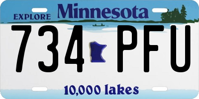 MN license plate 734PFU