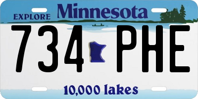 MN license plate 734PHE