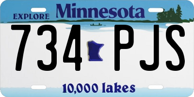 MN license plate 734PJS