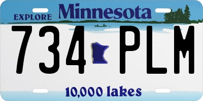MN license plate 734PLM