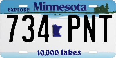 MN license plate 734PNT