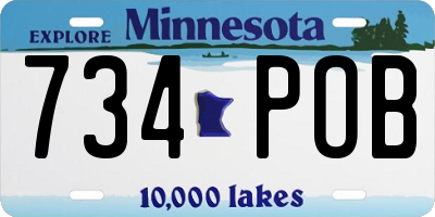 MN license plate 734POB