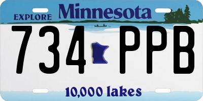 MN license plate 734PPB