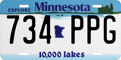 MN license plate 734PPG