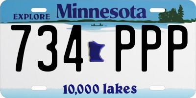 MN license plate 734PPP
