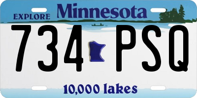 MN license plate 734PSQ