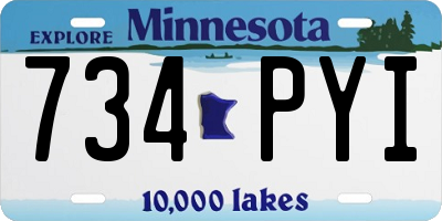 MN license plate 734PYI