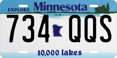 MN license plate 734QQS