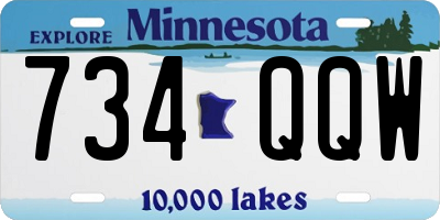 MN license plate 734QQW