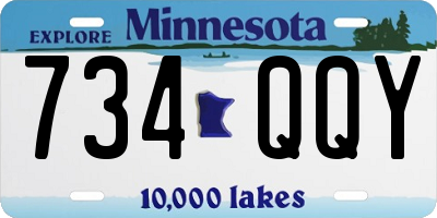 MN license plate 734QQY