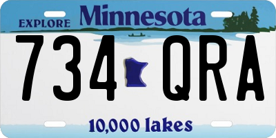 MN license plate 734QRA