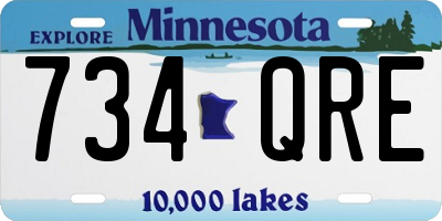 MN license plate 734QRE