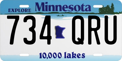 MN license plate 734QRU