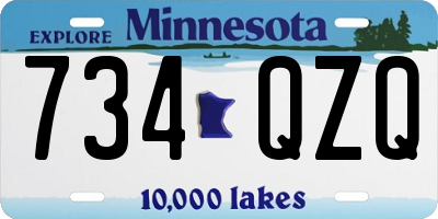 MN license plate 734QZQ