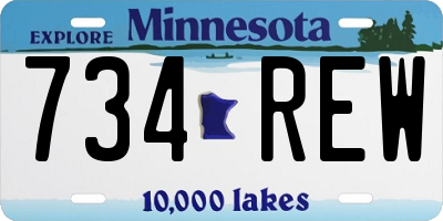 MN license plate 734REW