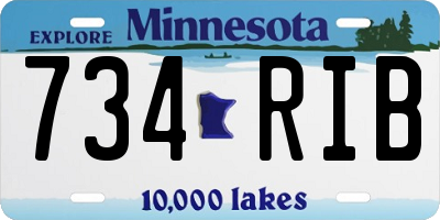 MN license plate 734RIB