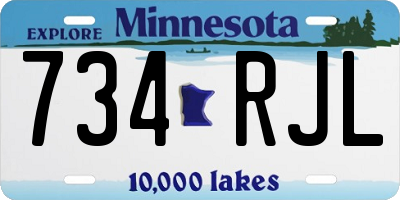 MN license plate 734RJL