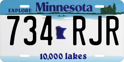 MN license plate 734RJR