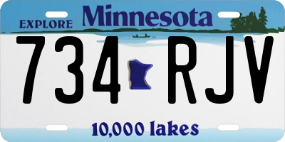 MN license plate 734RJV